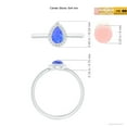 thumbnail image 5 of ANGARA Natural Bezel-Set Pear-Shaped Tanzanite Ring with Beaded Halo in 14K White Gold for Women (Size-6x4mm) | December Birthstone, Anniversary, Jewelry Gift for Women | Natural Tanzanite Ring, 5 of 10