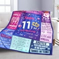 thumbnail image 2 of 11 Year Old Girl Gift Ideas Blankets 50x60 Inches, Birthday Gifts for 11 Year Old Girls, 11th Birthday Decorations for Girls Throw Blanket, 2 of 6