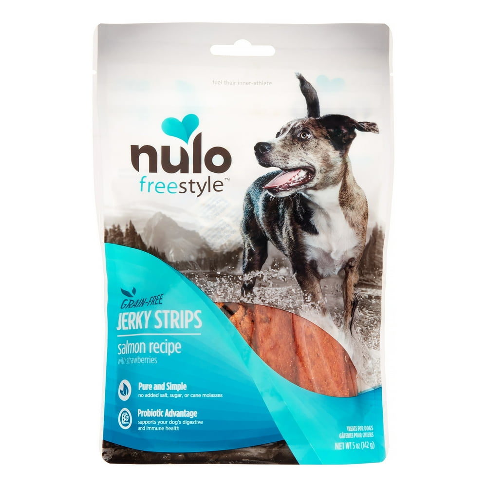 Nulo FreeStyle Dog Jerky Salmon Strawberry Treat 5 Oz