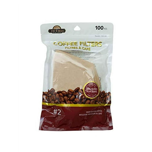 Jacent Fill N Brew Disposable #2 Coffee Filters, Cone Shape - 100 Count per Pack, 1 Pack
