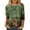 Dark Green, variant on Women's T Shirts Floral Print Long Sleeve Round Neck T Shirt Casual Womens Tees Dark Green L