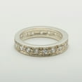 thumbnail image 4 of LBG British Made 14k White Gold Natural Diamond Womens Eternity Ring - 33 size options - Size 8.75, 4 of 5