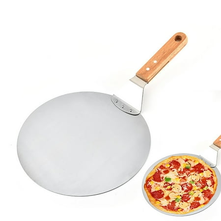 

Meizhencang Round Wooden Handle Stainless Steel Cake Pizza Shovel Home Kitchen Baking Tool
