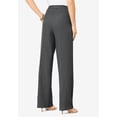 thumbnail image 2 of Roaman's Women's Plus Size Wide Leg Bend Over Pant, 2 of 6