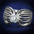 thumbnail image 1 of Women Rhodium 925 Sterling Silver Ring with AAA Grade CZ in Clear - Size 5, 1 of 1