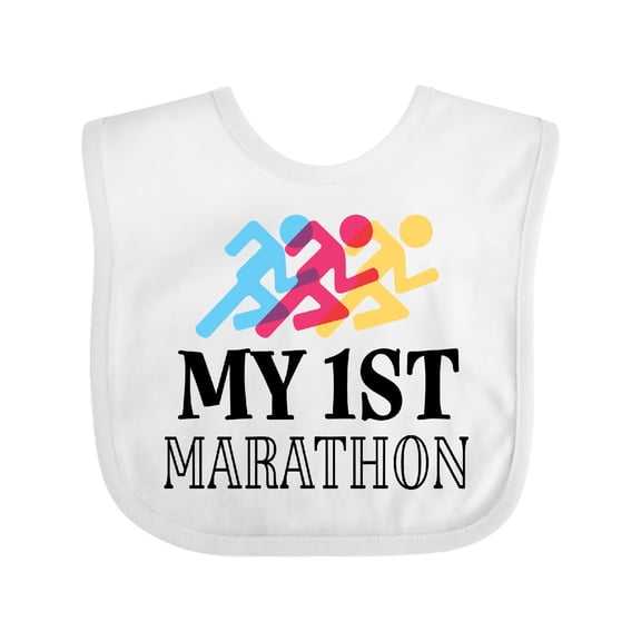 Inktastic My 1st Marathon Race Boys or Girls Baby Bib