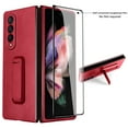 thumbnail image 1 of Nalacover Folding Case for Samsung Galaxy Z Fold 4, Carbon Fiber Rugged PC Anti-Scratches Lens Protection Cover with Hidden Bracket Screen Protection Wireless Charging Case,Red, 1 of 7