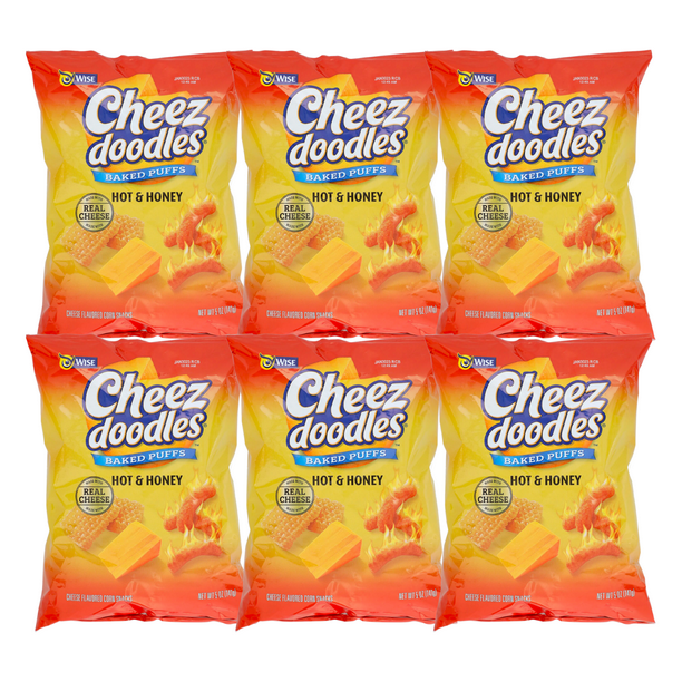 Wise Cheez Doodles Hot & Honey Baked Puffs (4.5 oz., 6pack)