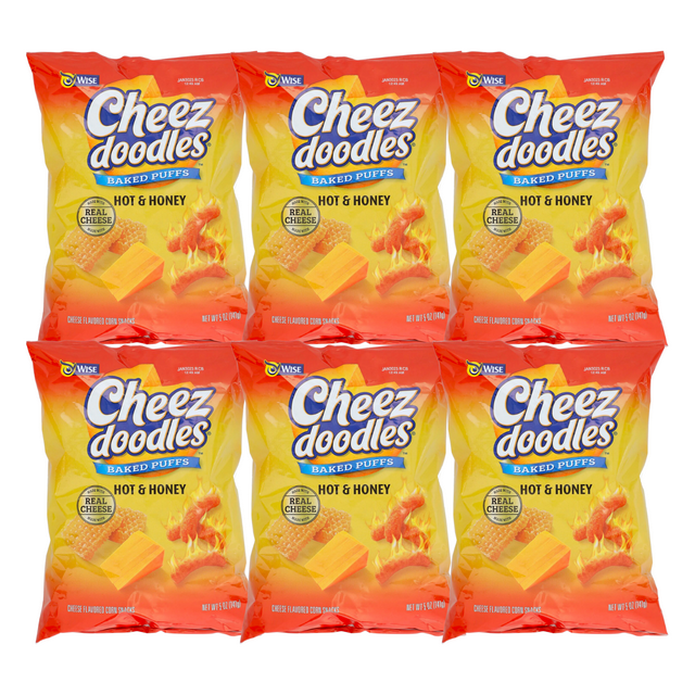 Wise Cheez Doodles Hot & Honey Baked Puffs (4.5 oz., 6pack)