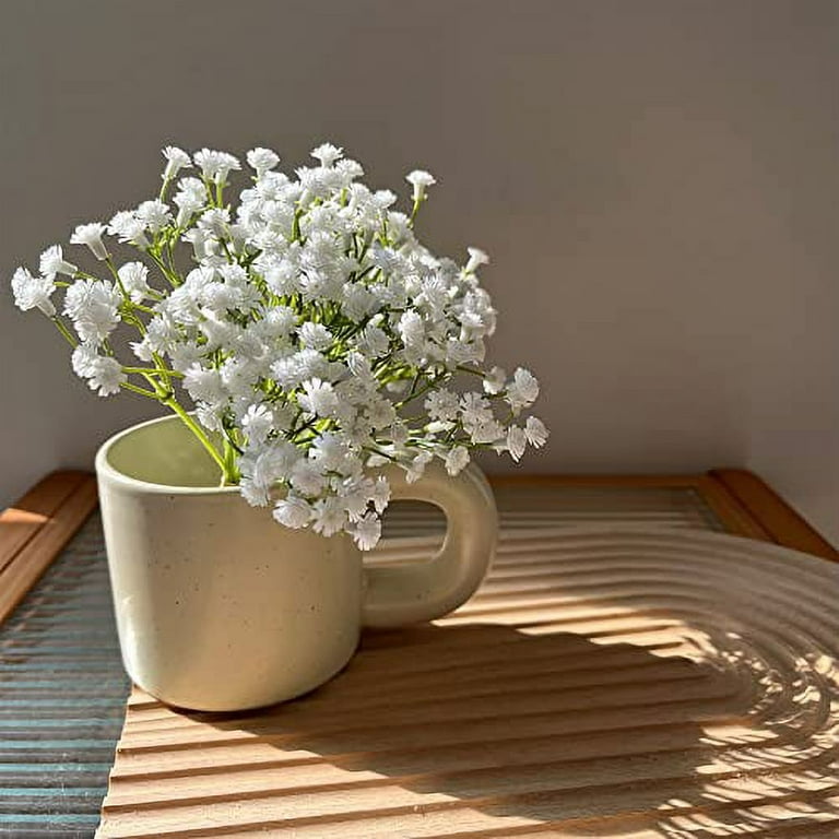 Omygarden White Artificial Gypsophila, Baby Breath Artificial Flowers Bulk,  Home Office Wedding Decoration