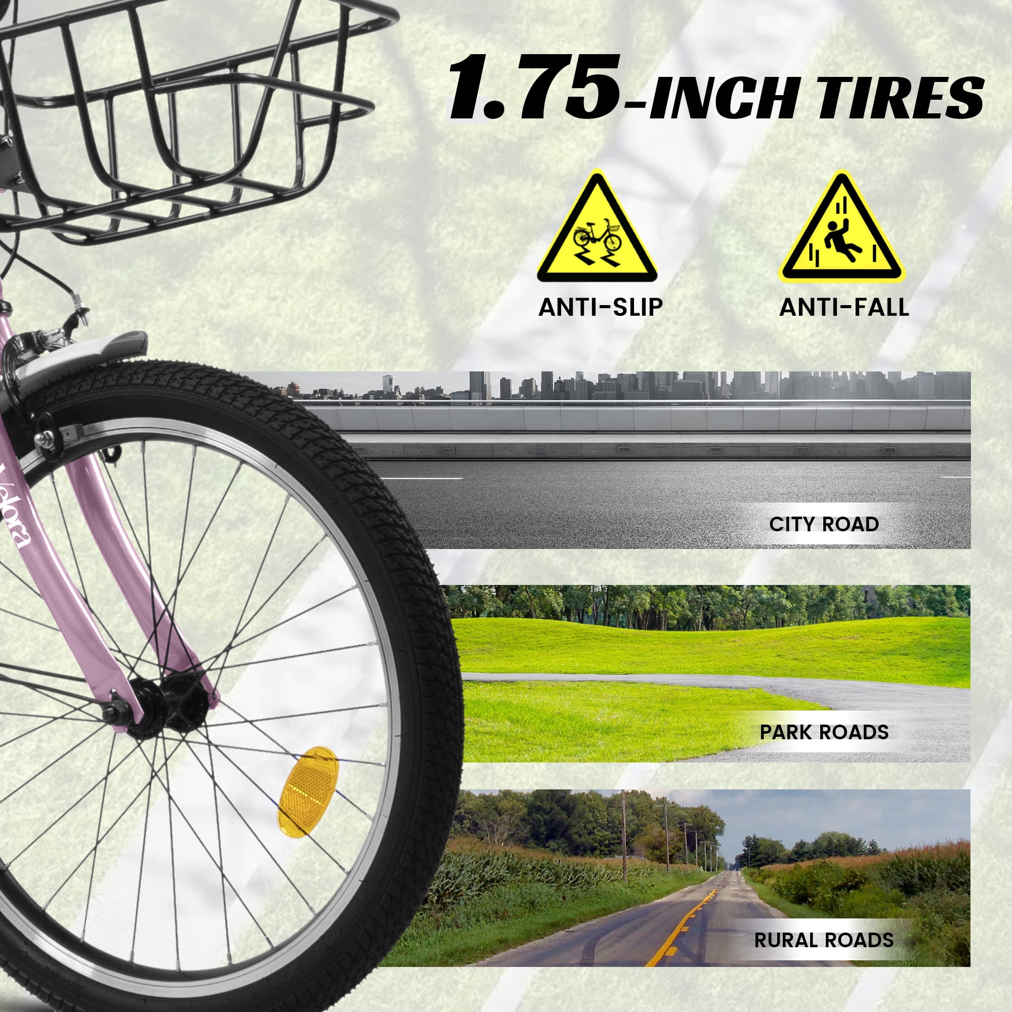imerelez Kids Bike 20 Inch for Boys Girls Ages 6-12, Single-Speed with Dual V-Brake & Coaster Brakes, Lightweight Steel Frame, Multiple Colors (Pink/Green/Purple/White)