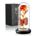 thumbnail image 2 of Qoosea Mothers Day Gifts, Artificial Flowers Eternal Red Rose Butterfly Led Lights, Birthday Gifts for Women Valentines Day Decorations Room Decor, 2 of 8