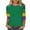 Green, variant on yievot Mardi Gras Shirts for Women Graphic Casual 3/4 Length Sleeve Crewneck Tee Tops Holiday