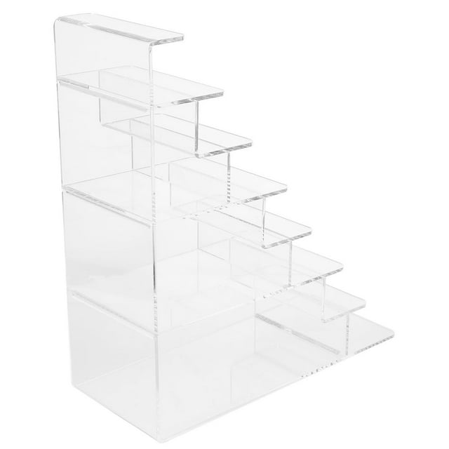 MesaSe Clear Acrylic Display Stand Multipurpose Multi Layers Storage Shelf Display Riser for Retail Store