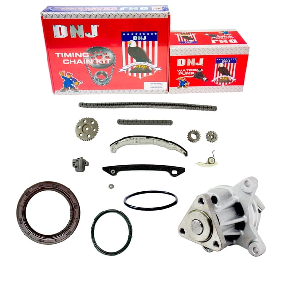 DNJ TK4320WP Timing Chain Kit with Water Pump Fits Cars & Trucks 13-17 Ford 2.5L L4 DOHC 16V