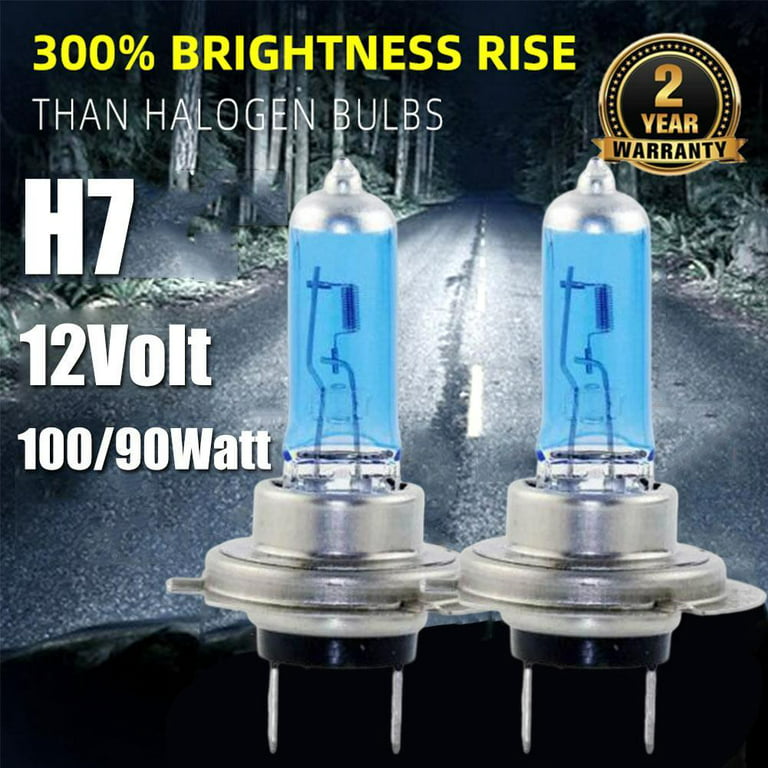  cueclue Pack-2 H7 Led Car Fog Light Bulb, 12V 100W High and Low  Beam, 7500K 360° Beams Car Lights for Most Cars SUVs Trucks (White) :  Automotive