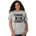 thumbnail image 5 of Feminine Not Feminist Conservative Women's Graphic T Shirt Tees Brisco Brands X, 5 of 5