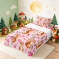 thumbnail image 3 of Erosebridal Squirrel Twin Sheets for Girls, Birthday Party Bedding, 3pcs 1 Flat Sheet 1 Fitted Sheet and 1 Pillowcase, 3 of 6