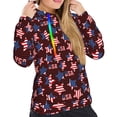 thumbnail image 4 of KLL American Stars1 for Womens Pullover Hoodie with Pocket Hooded Long Sleeve Shirts Sweatshirt for Women-Small, 4 of 7