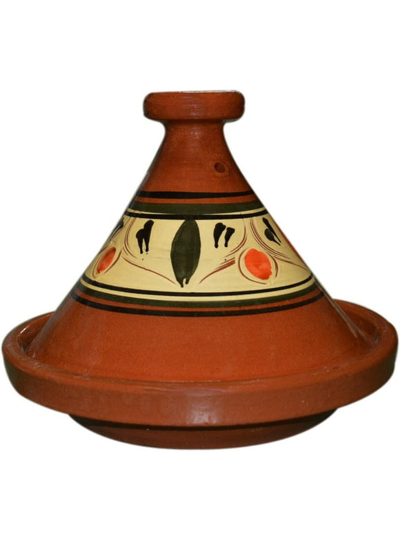 Moroccan Cooking Tagine Handmade Glazed Small 8 inches in diameter Traditional No Lead