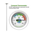 thumbnail image 3 of Bewildely Termómetro de compostaje Herramienta de medición del suelo Acero inoxidable para medir la temperatura del suelo del compost Jardín y Patio Bewildely HA023254-00, 3 of 6