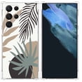 thumbnail image 1 of Abstract Modern Leaves Case for Samsung Galaxy S22 Ultra ,Aesthetic Art Design Pattern TPU Shock Proof Cover Case, 1 of 5