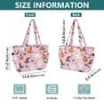 thumbnail image 4 of FORMRS Tote Bag for Women Quilted Large Capacity Travel Work Carry On Shoulder Handbag, Pink Halloween Ghosts, 4 of 7