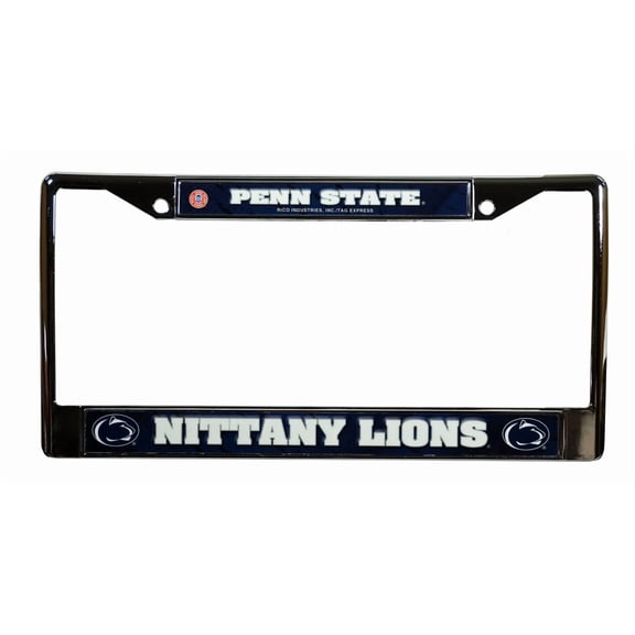 Penn-St Lions PSU - Chrome Metal License Plate Frame