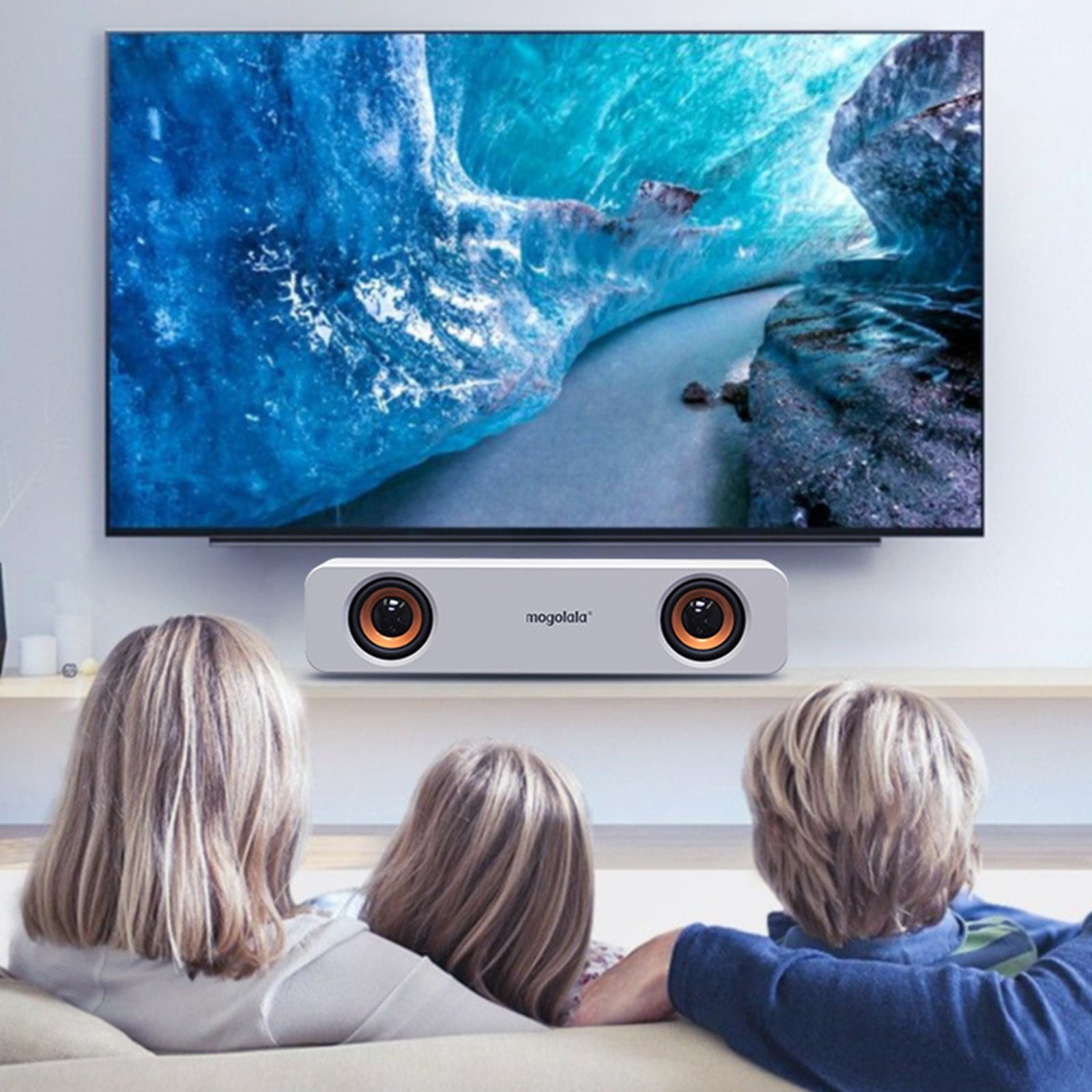 Tunhigl Surround Sound Bar Wired Computer Speakers Stereo Subwoofer Mini Speaker Wired Stereo Strong Bass