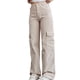 thumbnail image 2 of Pantalones de Mujer con Múltiples Bolsillos Ajuste Relajado Pierna Ancha Recta Cintura Media Pantalones Informales de Calle Albaricoque Rosa XL, 2 of 5