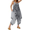 thumbnail image 2 of Genuiskids Women Casual Baggy Jumpsuits Owl Print Loose Suspender Swing Bib Romper Harem Jumpsuit Loose Fit Funny Clothes, 2 of 9