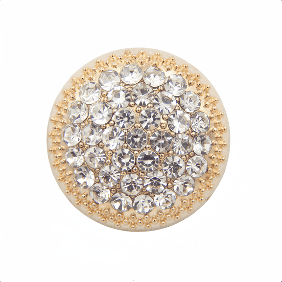 5PCS Round Metal Rhinestone Buttons For Clothing DIY Sewing Accessories Wedding Decaration Wholesale Luxury Fashion Decor Button