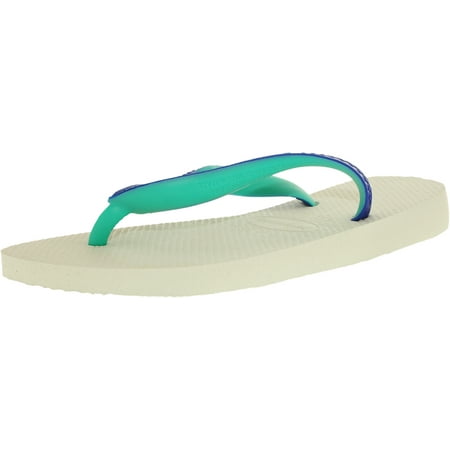 

Havaianas Boy s H. Top Mix White/Marine Blue Ankle-High Rubber Sandal - 3 M