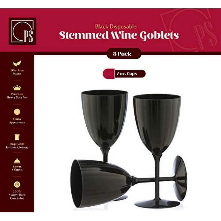 Mimorou 100 Pieces 5 oz Plastic Wine Glasses with Stem Disposable Plastic  Party Wine Cups Bulk Goble…See more Mimorou 100 Pieces 5 oz Plastic Wine