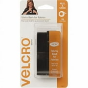 VELCRO Brand Sticky Back For Fabrics No Sew, No Ironing, Permanent  24in x 3/4in Roll Black