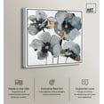 thumbnail image 2 of Drama Flora Floral Fine Wall Art Canvas Wall Art by Art Remedy, White Floater Frame, 31" x 31", 2 of 6