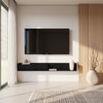 thumbnail image 1 of Nexera Slim 72" Wall-Mounted TV Stand with Storage Cabinet, Black, 1 of 5