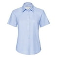 thumbnail image 1 of Russell Collection Chemise Oxford à Manches Courtes pour Femmes/femmes Entretien Facile, 1 of 3