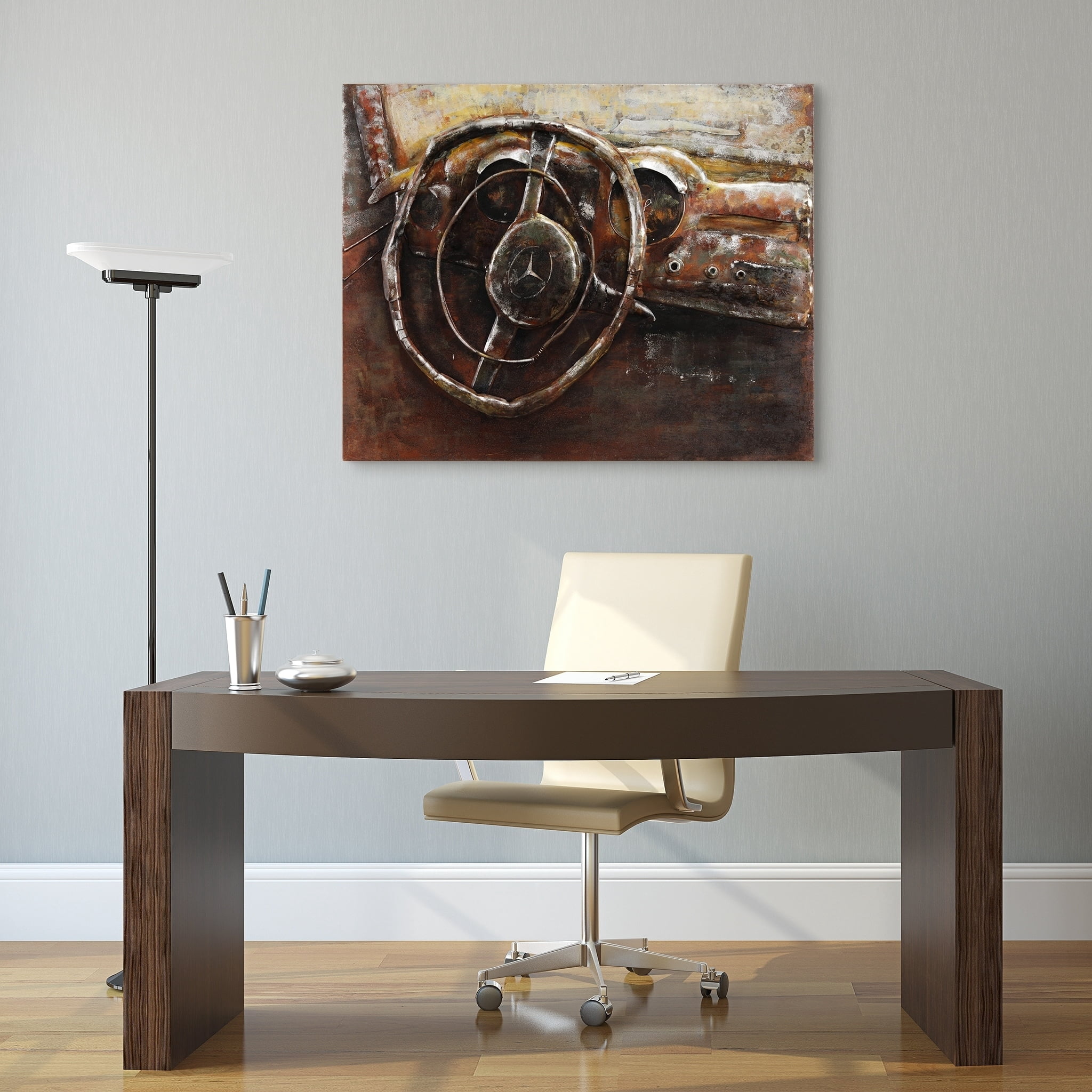 Empire Art "Benz" Mixed Media Iron Hand Painted Dimensional Wall Décor