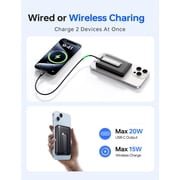 Magnetic Portable Charger,10000mAh Wireless Magnetic Power Bank with USB C Charging and stand, Travel Essential for Battery Pack Compatible with iPhone 17/air/16/15/14/13/12