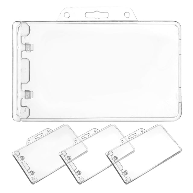4 porta credencial de identificación, porta credencial de acceso horizontal, protector de tarjeta de crédito
