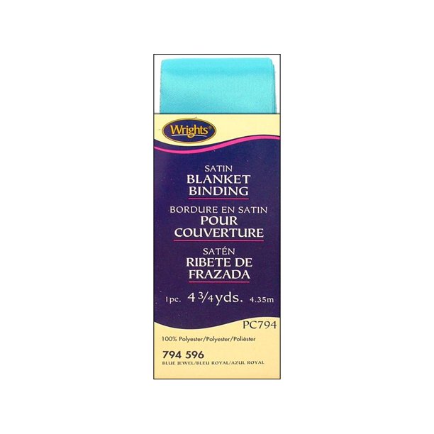 Wrights Polyester Blue Jewel Blanket Binding, 4.75 Yd.