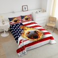thumbnail image 3 of Erosebridal Football Comforter Set American Flag Comforter Rugby Sports Bedding Set Queen Size Bedroom Decor Soccer Ball Game Duvet Set3Pcs, 3 of 5