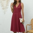 thumbnail image 3 of Cameland Robe Bohème Mode Femme Col en V Ample Sans Manches Longueur Mini, 3 of 8