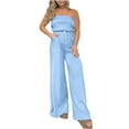 thumbnail image 2 of Taylonsss Clearance Women's Summer Casual Breathable Comfort Sports Solid Color Jumpsuit Jumpsuit Pants, 2 of 5