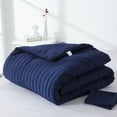 thumbnail image 7 of RUIKASI Seersucker Queen Comforter Set (90x90 inches), 3 Pieces- 100% Soft Washed Microfiber Lightweight Bedding with 2 Pillowcases, All Season Down Alternative,Blue, 7 of 7