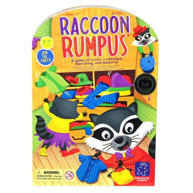 Juego de mesa Educational Insights Raccoon Rumpus Kids de 3 a 5 años
