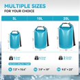 thumbnail image 3 of Floating Waterproof Dry Bag Backpack 5L/10L/20L/30L/40L, Roll Top Sack Keeps Gear Dry for Kayaking, Rafting, Boating, Swimming, Camping, Hiking, Beach, Fishing, 3 of 5