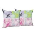 thumbnail image 6 of Ambesonne Animal Throw Pillow Cover 2 Pack, Dragonflies Dandelion, 16", Multicolor, 6 of 6