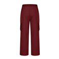 thumbnail image 5 of NIEWTR Cargo Pants for Men,Relaxed Fit Mens Pants,Elastic Waist Multiple Pockets Trousers Fall Winter Pants (Red,XXL), 5 of 5
